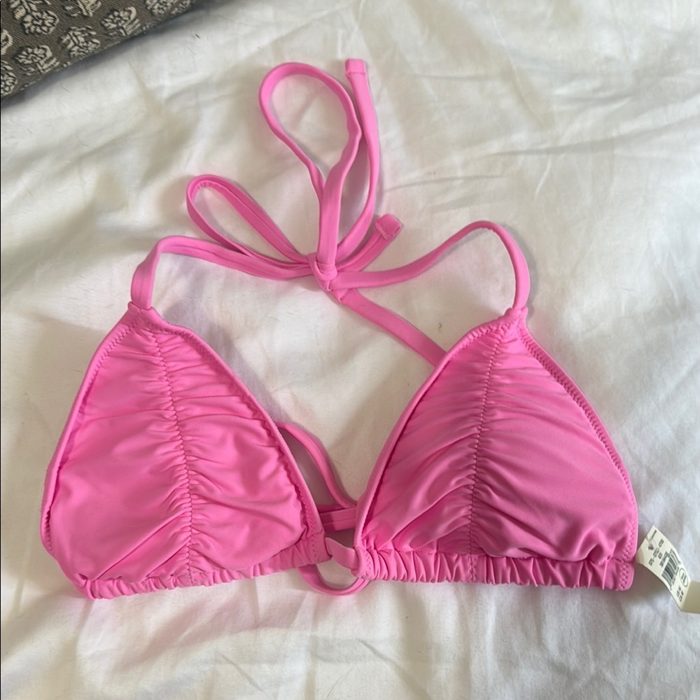 Aerie Pink Triangle Bikini Top